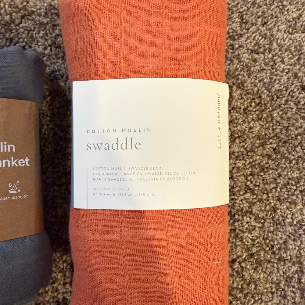 Bundle of New Baby Burp Cloths, Swaddles, & Bibs - Picture 3 of 4